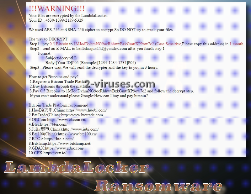LambdaLocker ransomware