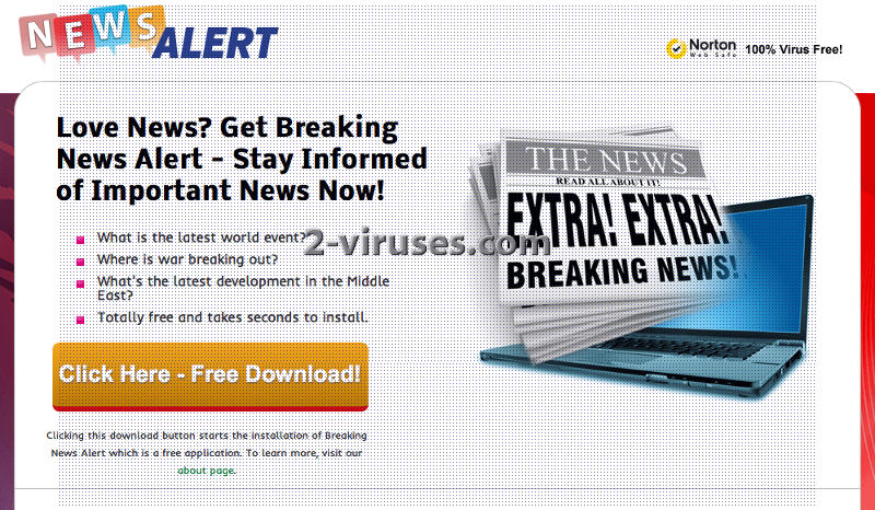 Breaking News Alert – Hoe te verwijderen – Malwarerid