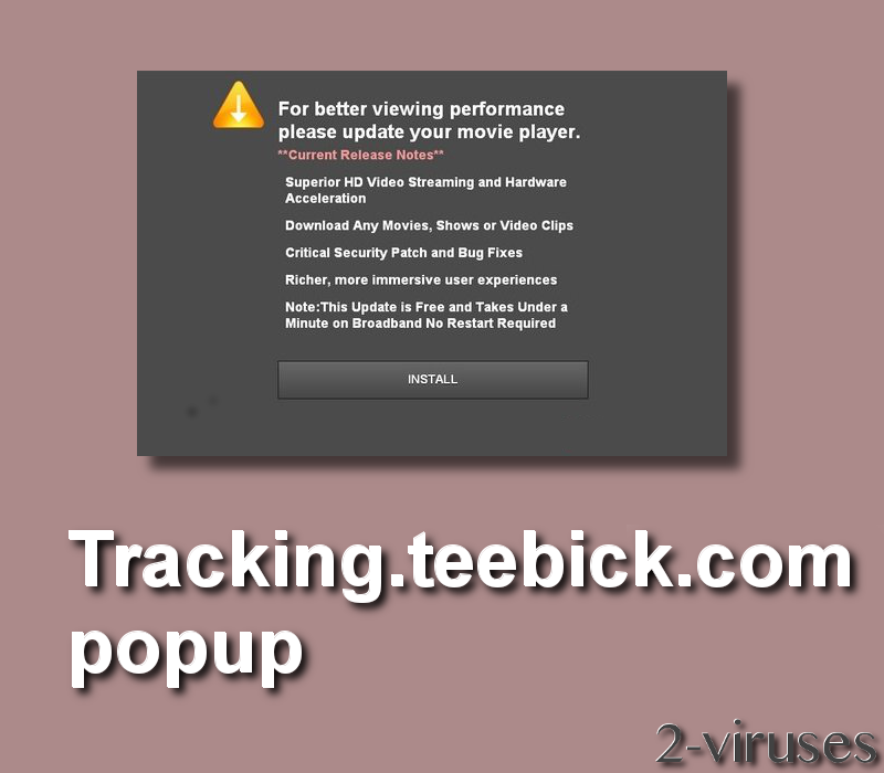 Tracking.teebick.com popup remove