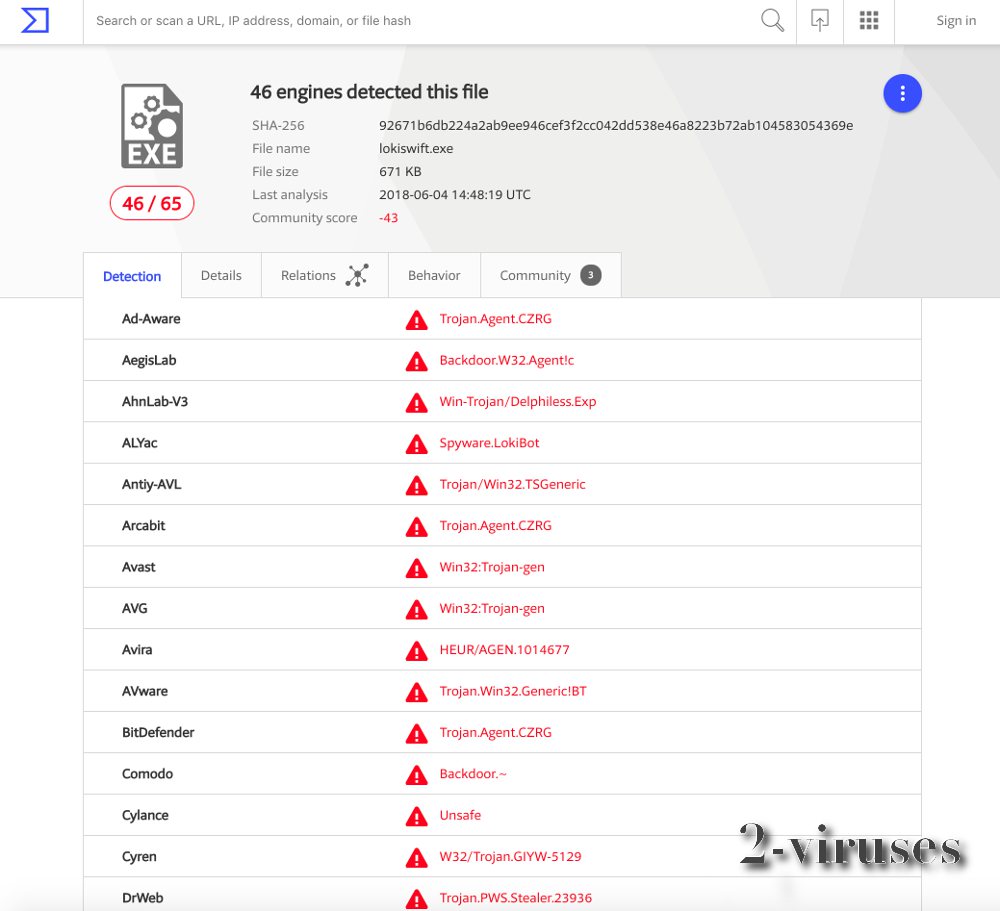 lokibot analysis screenshot