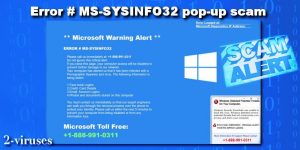 De ERROR MS-SYSINFO32 pop-up scam