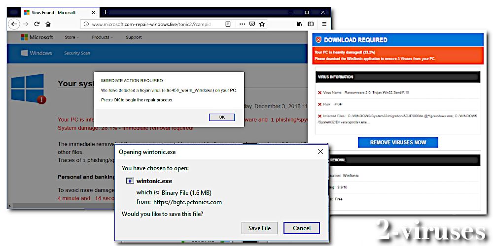 omumultation.club installing WinTonic virus