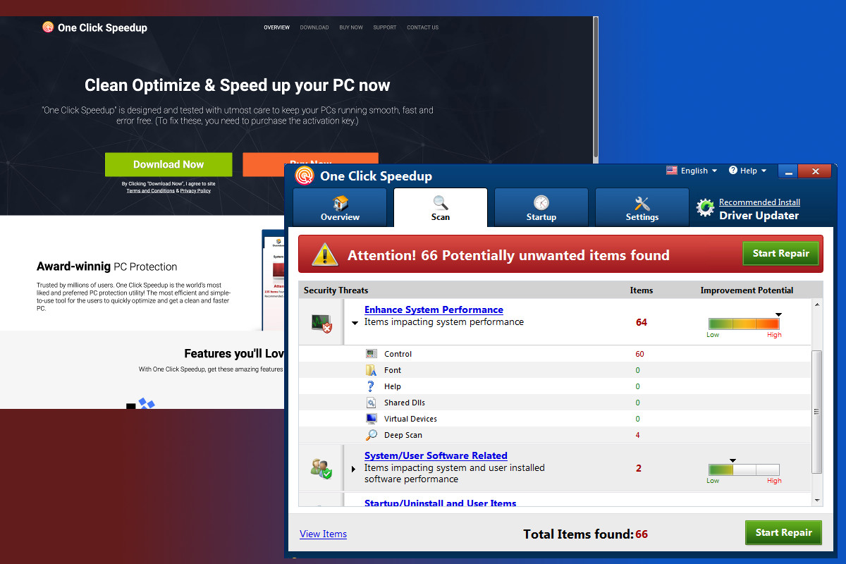 One Click Speedup screenshots