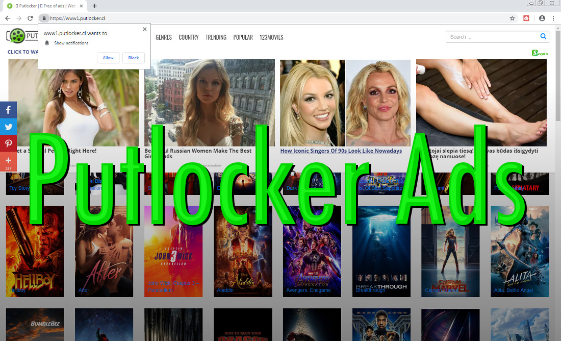 Putlocker Ads, a putlocker site